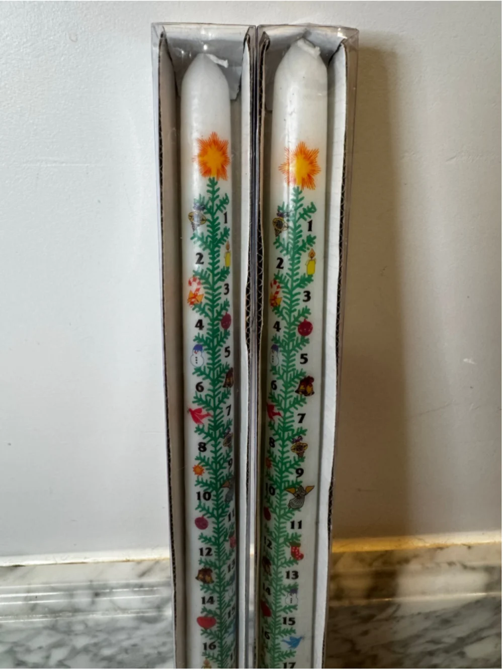 Biedermann & Sons Advent Taper Candles Countdown 1–24 Christmas Set